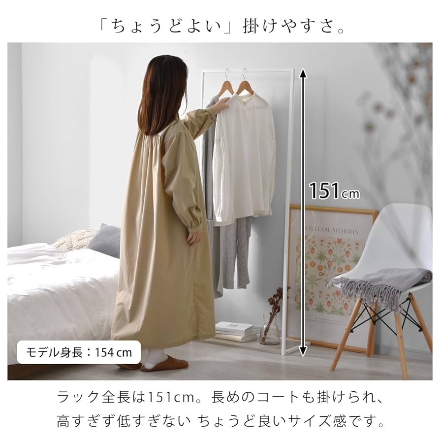 Amazon｜ワイエムワールド ハンガーラック スリム アイアン